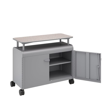 Smith Trades Industrial Storage Cabinet, 37 in H, 43 in W, Platinum, (1) Adj. + (1) Fixed/Base Shelves 321100000PPGNBPP